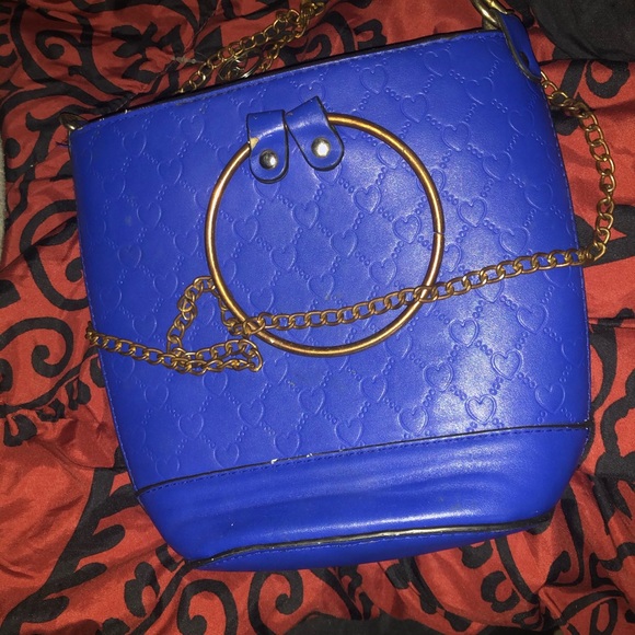 Chain Blue Designer Purse - Picture 2 of 2